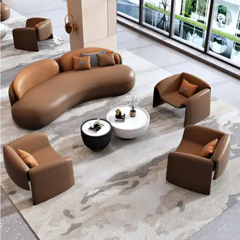 Офисная мебель диван Гостиничный деловой прием Современный простой прием VIP отдел продаж диван журнальный столик