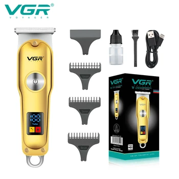 VGR Триммер для волос Профессиональная Машинка Для Стрижки Волос Беспроводная Машинка Для Стрижки Волос Электрическая Парикмахерская Цифровой Дисплей Триммер для Мужчин V-290
