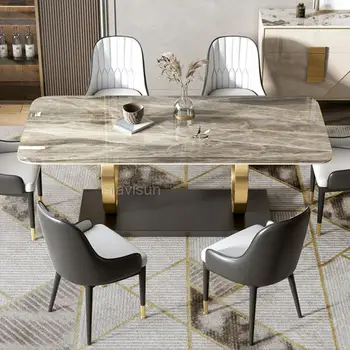Итальянский классический дизайн, Модный Популярный Обеденный стол в скандинавском стиле, Комбинированная Бытовая техника, Mesa, Вспомогательная мебель для салона WXH71YH