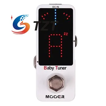 Гитарная педаль TZT Mooer Baby Tuner с высокой точностью для большинства электрогитар, бас-гитар, Хроматический тюнер, педаль эффектов