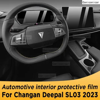Для Changan Deepal SL03 2023 Панель коробки передач Навигация Автомобильный внутренний экран Защитная пленка из ТПУ наклейка против царапин