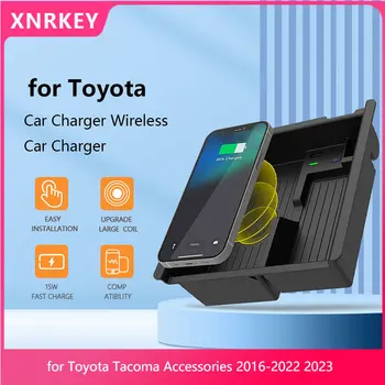 XRNKEY Беспроводной для Toyota Tacoma Аксессуары 2016-2022 2023 Беспроводное Зарядное Устройство и Органайзер для Центральной консоли Toyota Ta