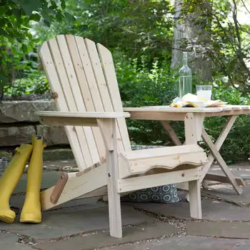 Современное деревянное кресло Adirondack для гостиной - бежевый