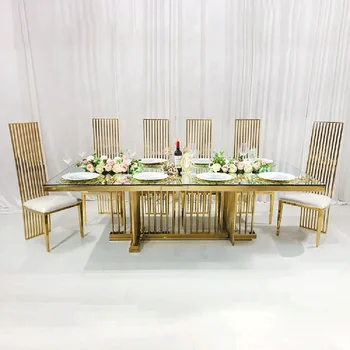 Мебель для домашней столовой классический дизайн простой современный стеклянный обеденный стол набор стульев