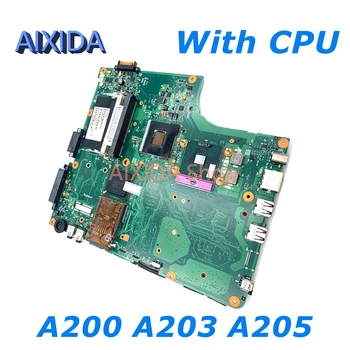 AIXIDA 6050A2109401-MB-A02 V000109080 V000108650 для Toshiba Satellite A200 A203 A205 Материнская плата ноутбука GM965 DDR2 с процессором