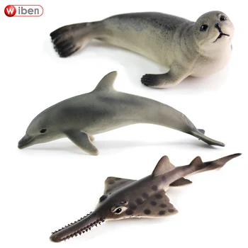 Имитация морской флоры и фауны Arctocephalinae Pristis Spp. Игрушки-модели дельфинов, игрушки из ПВХ, игрушки для детей раннего возраста, головоломка