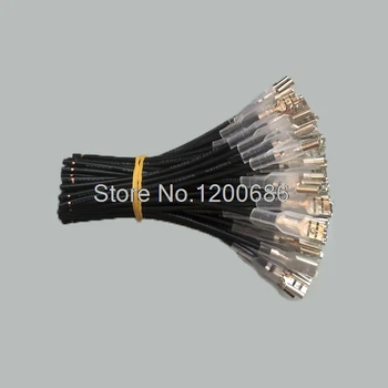 10 см Разъемы для выключателей 4,8 мм клеммы для подключения аккумулятора кабель 50 шт. черный провод 0,75 мм2