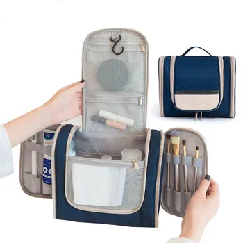 2023 Косметичка с крючком для мытья, дорожная многофункциональная сумка для хранения, водонепроницаемые косметички большой емкости для женщин