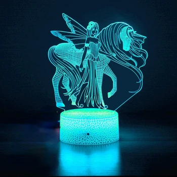 Nighdn 3D ночник с единорогом для девочек, подарки на день рождения, USB настольная лампа, Иллюзия, 7 цветов, меняющий светодиодный ночник для декора комнаты