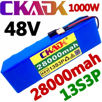 Новый аккумулятор CKADK 48V 13s3p 28Ah аккумуляторная батарея 1000 Вт высокой мощности Ebike электрический велосипед BMS с разъемом xt60 + зарядное устройство