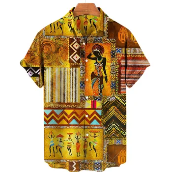 2023 Лето, новая модная Летняя Повседневная Гавайская блузка с принтом, рубашка для отдыха мужчин, трансграничная торговля, производитель S-5XL