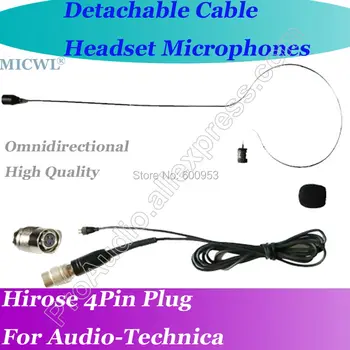 MICWL T42 Съемный кабель Pro Headset Микрофон для беспроводной аудиотехники Hirose с 4-контактным разъемом