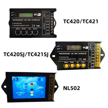 Программируемый контроллер времени TC420 TC421 NL502 WiFi APP PC Control12V-24V 20A 5CH CCT DIM RGB RGBW Контроллер светодиодной Ленты