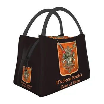 Средневековый Герб Крестоносцев, Изолированные сумки для ланча, для кемпинга, путешествий, Рыцари-Тамплиеры, Термоохладитель, Ланч-бокс для женщин