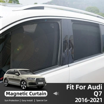 Для Audi Q7 4M 2015-2023, автомобильный солнцезащитный козырек, рамка для покрытия лобового стекла, занавеска для заднего бокового окна, солнцезащитный козырек