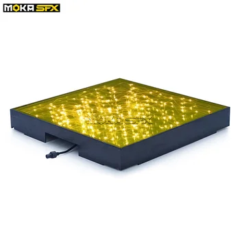 MOKA SFX 3D LED Панель Танцпола Из Закаленного Стекла с Золотыми Звездами Зеркальный Танцпол для Ночного клуба, Дискотеки, Свадебной Вечеринки, SD Control