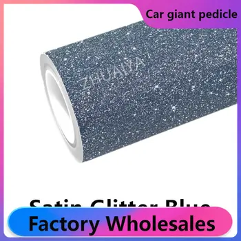 Высококачественная виниловая пленка с синими супер бриллиантами, оберточная пленка, яркий рулон 152 * 18 м, гарантия качества, покрывающая пленка voiture