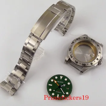 Для Mingzhu 3804 GMT Механизм с Автоподзаводом Корпус часов Циферблат Ремешок Сапфировое стекло Запчасти для Наручных часов