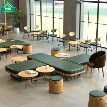 Коммерческая мебель магазин десертов кондитерская кофейня зона отдыха диван стол и стулья группа