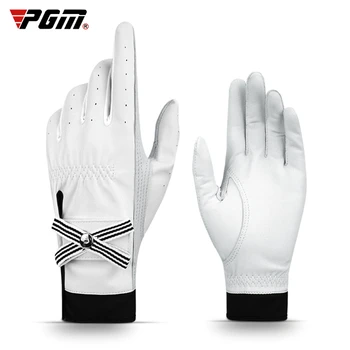 PGM, 1 пара Перчаток для гольфа, Женская овчина, белые спортивные перчатки для гольфа, женские дышащие перчатки, спортивная одежда для гольфа, женская