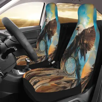 Чехол для автомобильного сиденья Dreamcatcher Eagle с индивидуальной печатью, Универсальная передняя защитная пленка, аксессуары, набор подушек