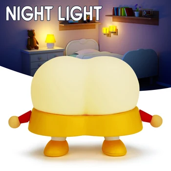 Светодиодный Ночник, Милая Силиконовая лампа для сна в форме Попки, Перезаряжаемый сенсорный датчик, Прикроватная тумбочка для спальни, Аварийная лампа для подарка малышу