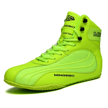 Профессиональная мужская обувь для борьбы с высоким берцем, Боксерские тренировочные ботинки для занятий спортом на открытом воздухе, дышащие носимые кроссовки
