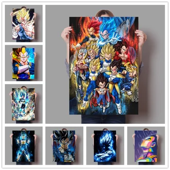 Классический Плакат Аниме Dragon Ball Картина Супер Сайян Вегета Холст Без Рамки Настенные Художественные Принты Декор Спальня Домашняя Картина Бандай