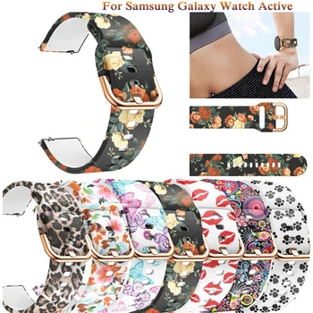 20 мм Силиконовые ремешки для Samsung Galaxy Watch Active 42 мм Gear Sport S2 модные классические браслеты Ремешок Correa