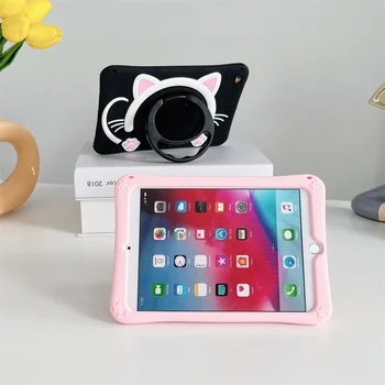 Силиконовый Чехол для Xiaomi Pad 6 MiPad 6 Pro 2023 11 дюймов с Мягкой Кожей, Вращающаяся Подставка, Мультяшный Чехол, Противоударный Чехол, Детский Безопасный Чехол